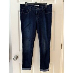 Levi’s 711 Skinny Jeans Women's Size 31 Dark Wash Stretch Denim Cuffed Pants